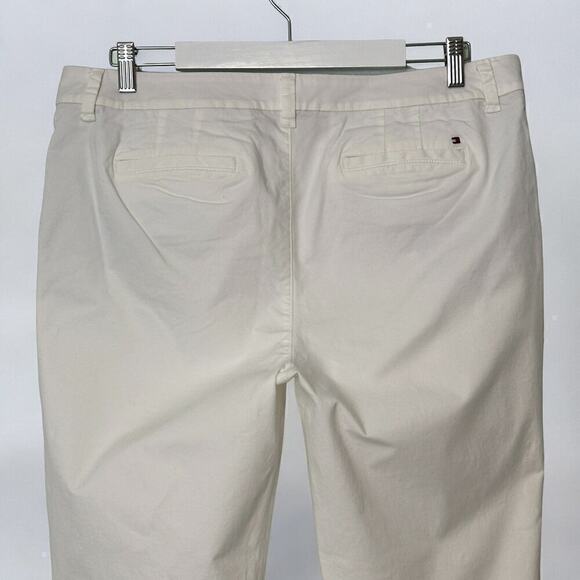 Tommy Hilfiger White Cotton Ankle Slim Fit Chino Trousers (14) - Picture 5 of 13